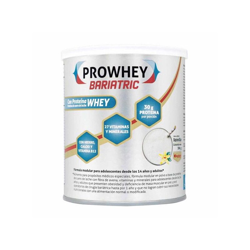 PROWHEY BARIATRIC VAINILLA 306 GR PROTEINAS Y CARBOHIDRATOS