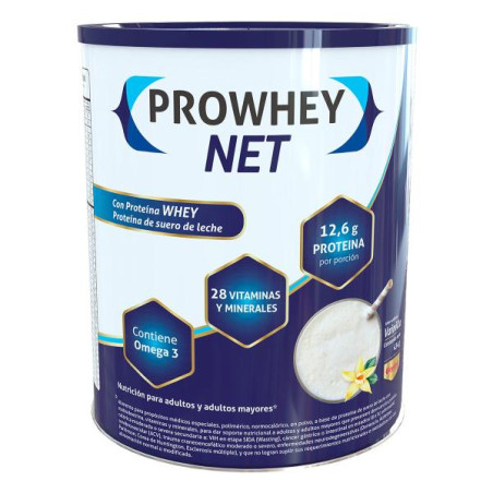 PROWHEY NET VAINILLA 434 GR PROTEINAS Y CARBOHIDRATOS