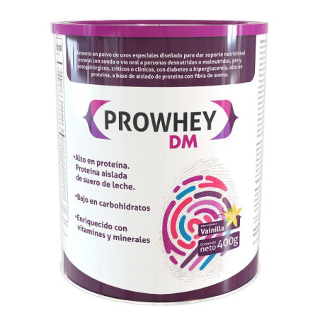 PROWHEY DM VAINILLA 400 GR PROTEINAS Y CARBOHIDRATOS