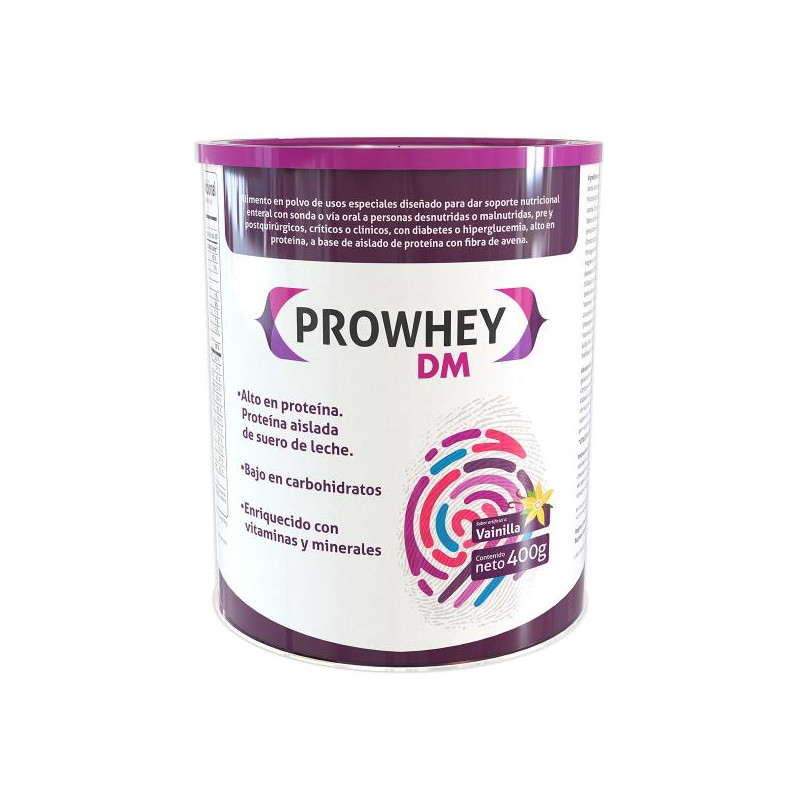 PROWHEY DM VAINILLA 400 GR PROTEINAS Y CARBOHIDRATOS