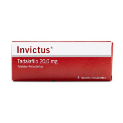 INVICTUS TADALAFILO 20 MG 4 TAB RECUB