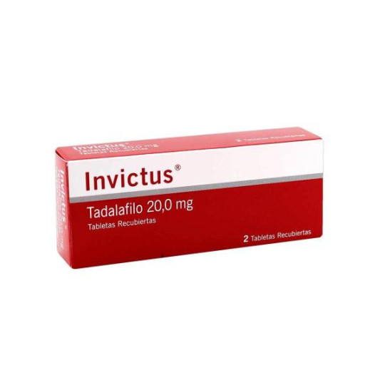 INVICTUS TADALAFILO 20 MG 2 TAB RECUB