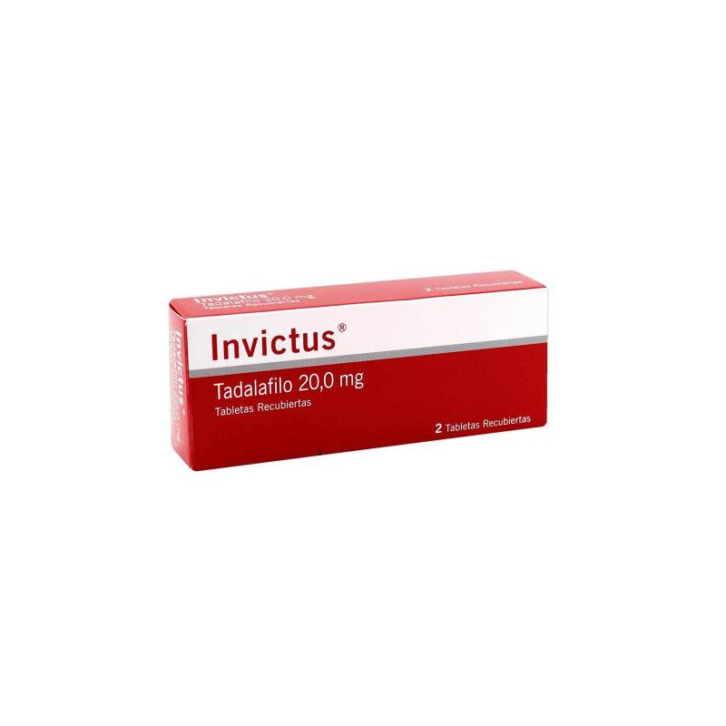 INVICTUS TADALAFILO 20 MG 2 TAB RECUB