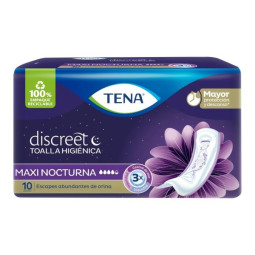 TOA.TENA DISCREET MAXI NIGHT 10 UND TOALLAS