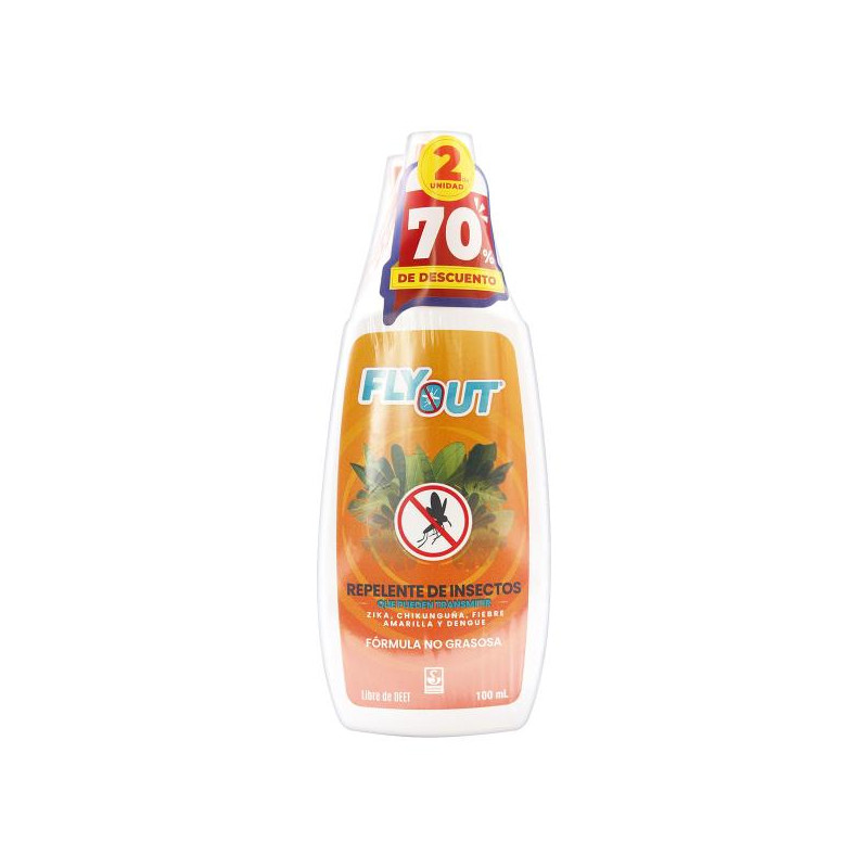 REPELENTE FLY OUT 100ML PAG1LL2DO P.E. 