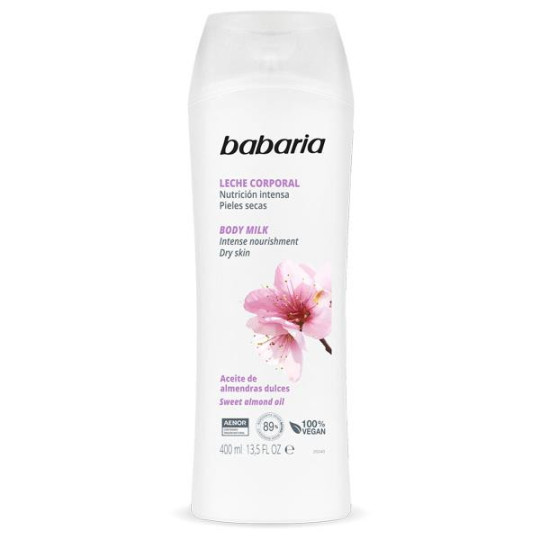 CREMA BABARIA BODY MILK ALMENDR.400ML LB 