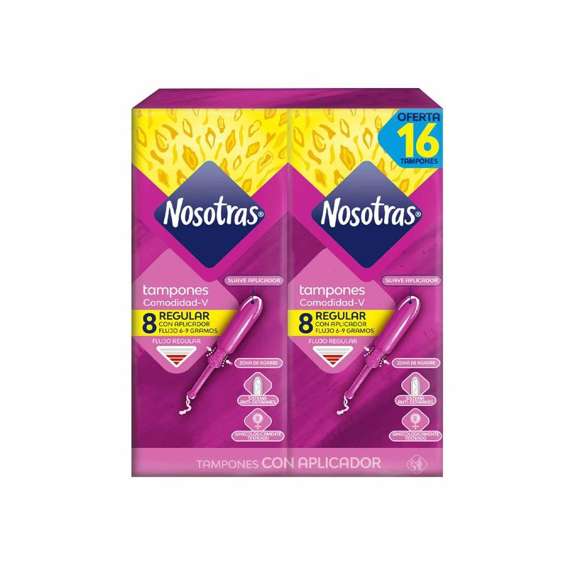 TAMPON NOSOTRAS APLICADOR REGULAR 16 UND TAMPON NOSOTRAS APLICADOR REGULAR 16 UND