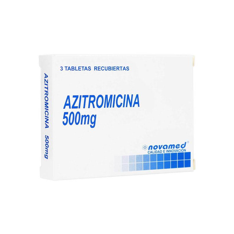 AZITROMICINA 500 MG 3 TABS NOVAMED AZITROMICINA 500 MG 3 TABS NOVAMED
