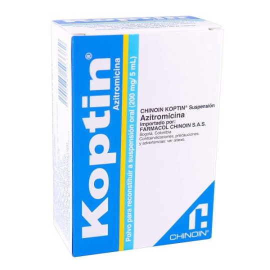 KOPTIN SUSPENSION 200 MG/5 ML 16 GR AZITROMICINA (CHINOIN)