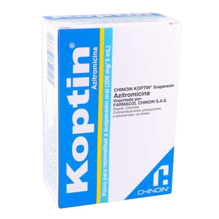KOPTIN SUSPENSION 200 MG/5 ML 16 GR AZITROMICINA (CHINOIN)