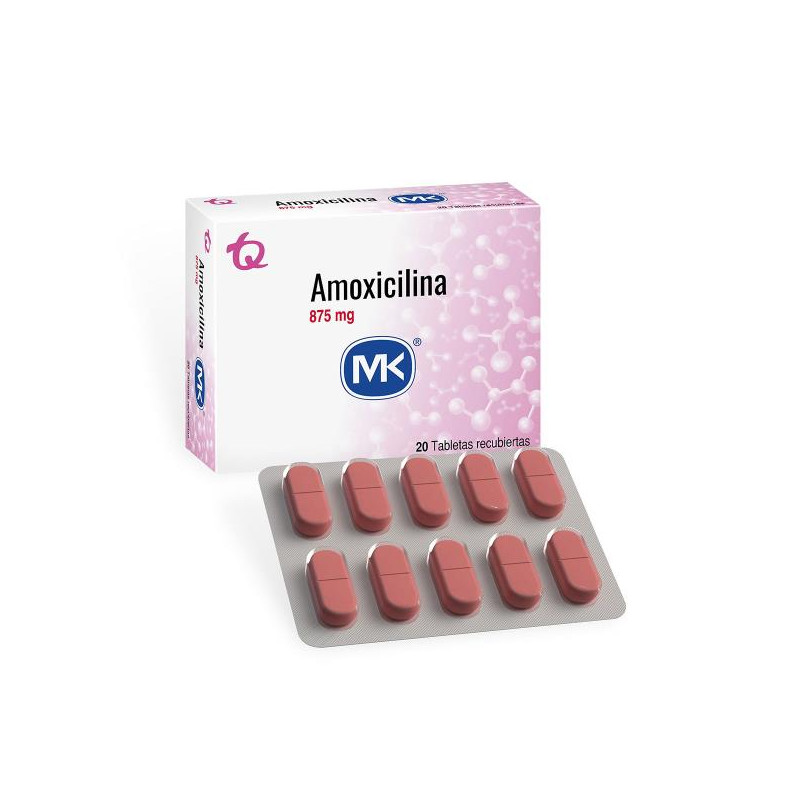 AMOXICILINA MK 875 MG 20 TBS