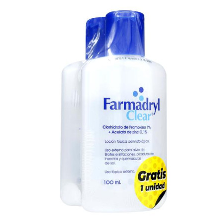 2 FARMADRYL CLEAR 100 ML PRAMOXINA CLORHIDRATO-OXIDO DE ZINC