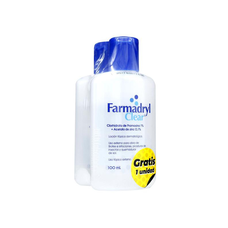 2 FARMADRYL CLEAR 100 ML PRAMOXINA CLORHIDRATO-OXIDO DE ZINC