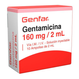GENTAMICINA 160MG/2ML 10 AMP GF