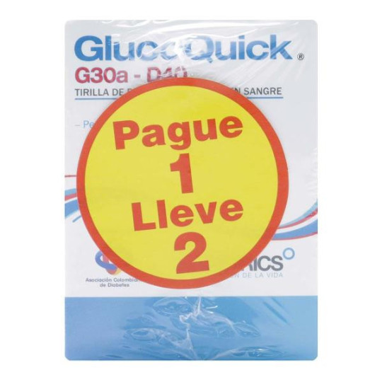 TIRAS REACT.GLUCOQUIC 25UD PAG 1 LLEV 2 TIRAS REACT.GLUCOQUIC 25UD PAG 1 LLEV 2