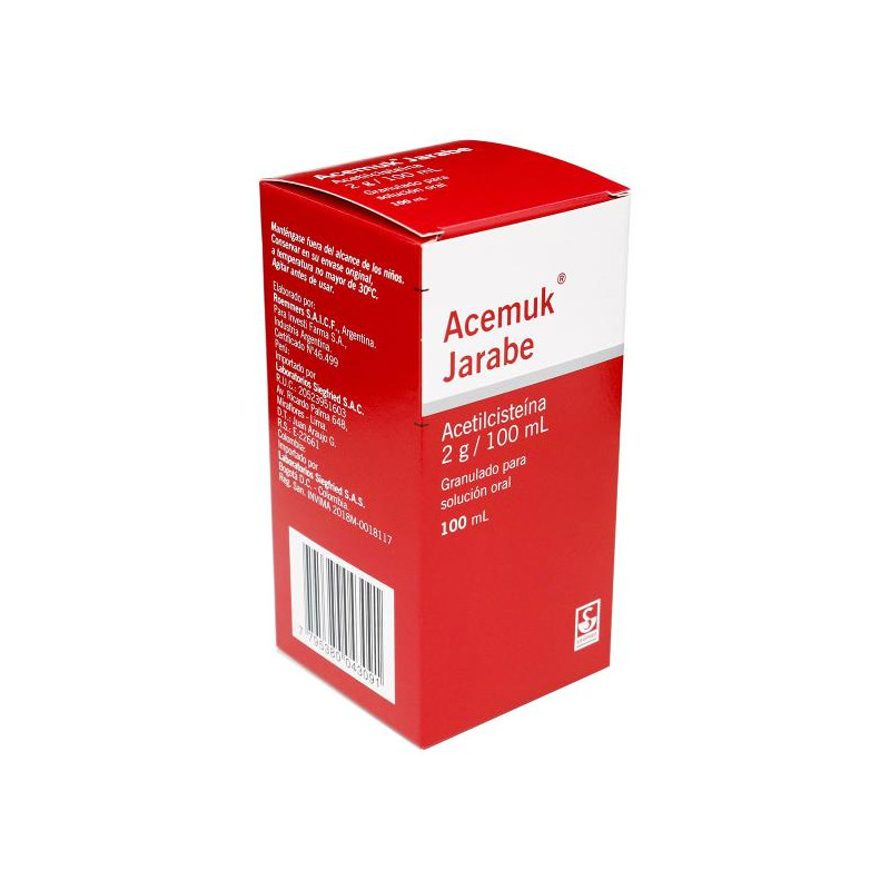ACEMUK JARABE FCO 100 ML ACETILCISTEINA ACEMUK JARABE FCO 100 ML ACETILCISTEINA