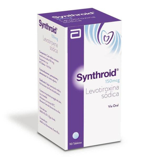 SYNTHROID 150 MCG POTE 90 TAB LEVOTIROXINA SYNTHROID 150 MCG POTE 90 TAB LEVOTIROXINA