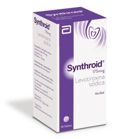 SYNTHROID 175 MCG FRASCO 90 TAB LEVOTIROXINA SODICA