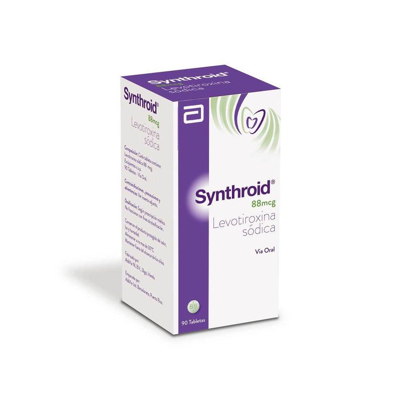 SYNTHROID 88 MCG POTE 90 TAB LEVOTIROXINA SYNTHROID 88 MCG POTE 90 TAB LEVOTIROXINA