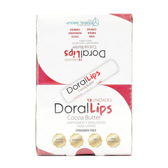 DORAL LIPS MANTECA DE CACAO 5 GR 12 UDS DORAL LIPS MANTECA DE CACAO 5 GR 12 UDS